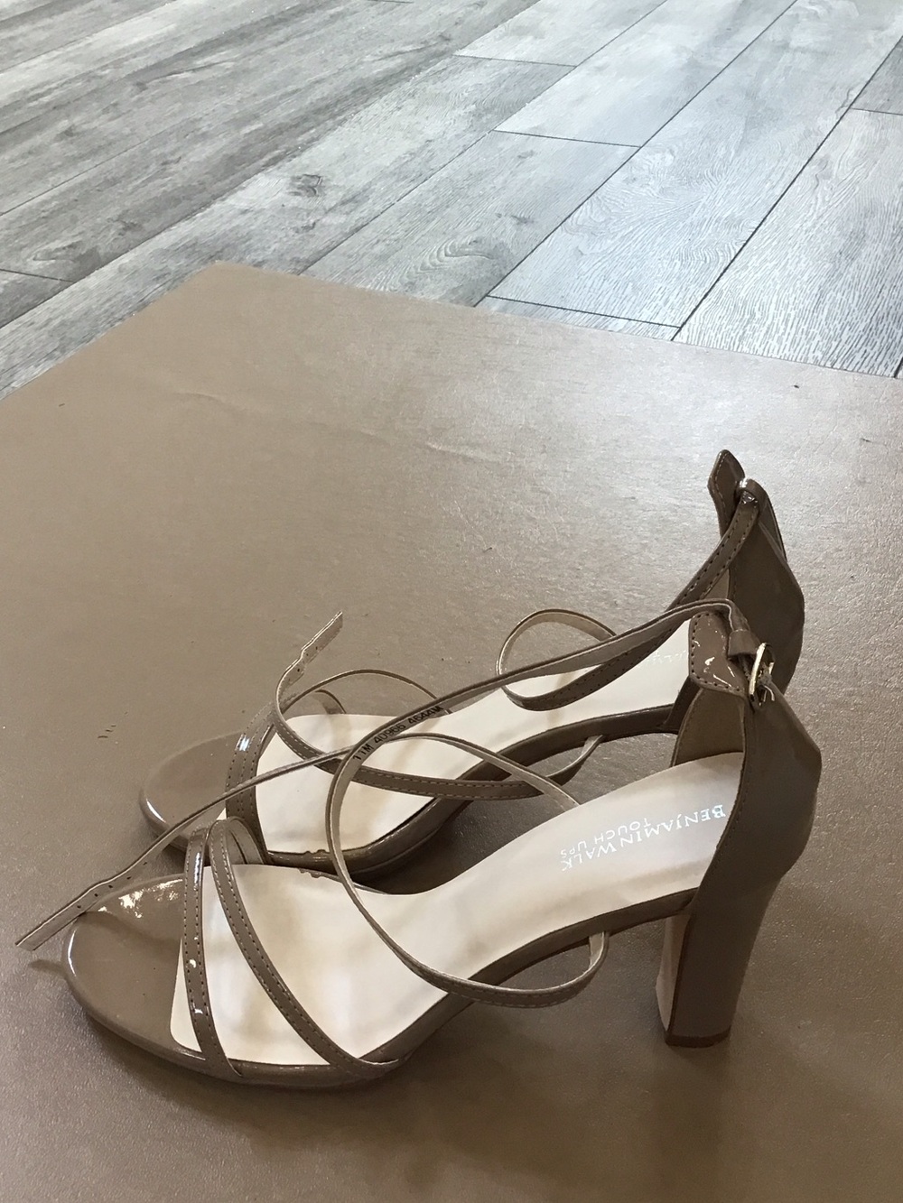 Benjamin Walk Taupe Strappy High Heel Sandals